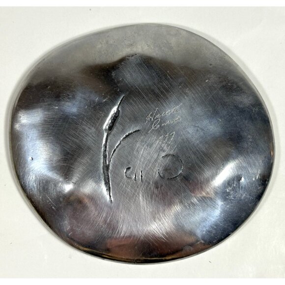 Hoselton Metal Aluminium Small Oval Dish Cast Canadian Bullrush Seagull 727 - Picture 6 of 9